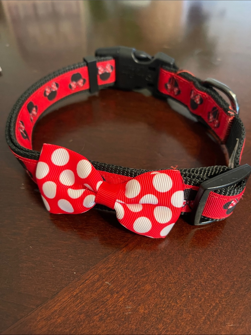 Minnie Mouse Red Dog Collar